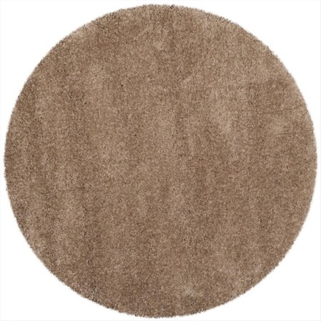 Safavieh 5 ft. 1 in. x 5 ft. 1 in. Round Dark Beige Milan Shag Rug SG180-1414-5R